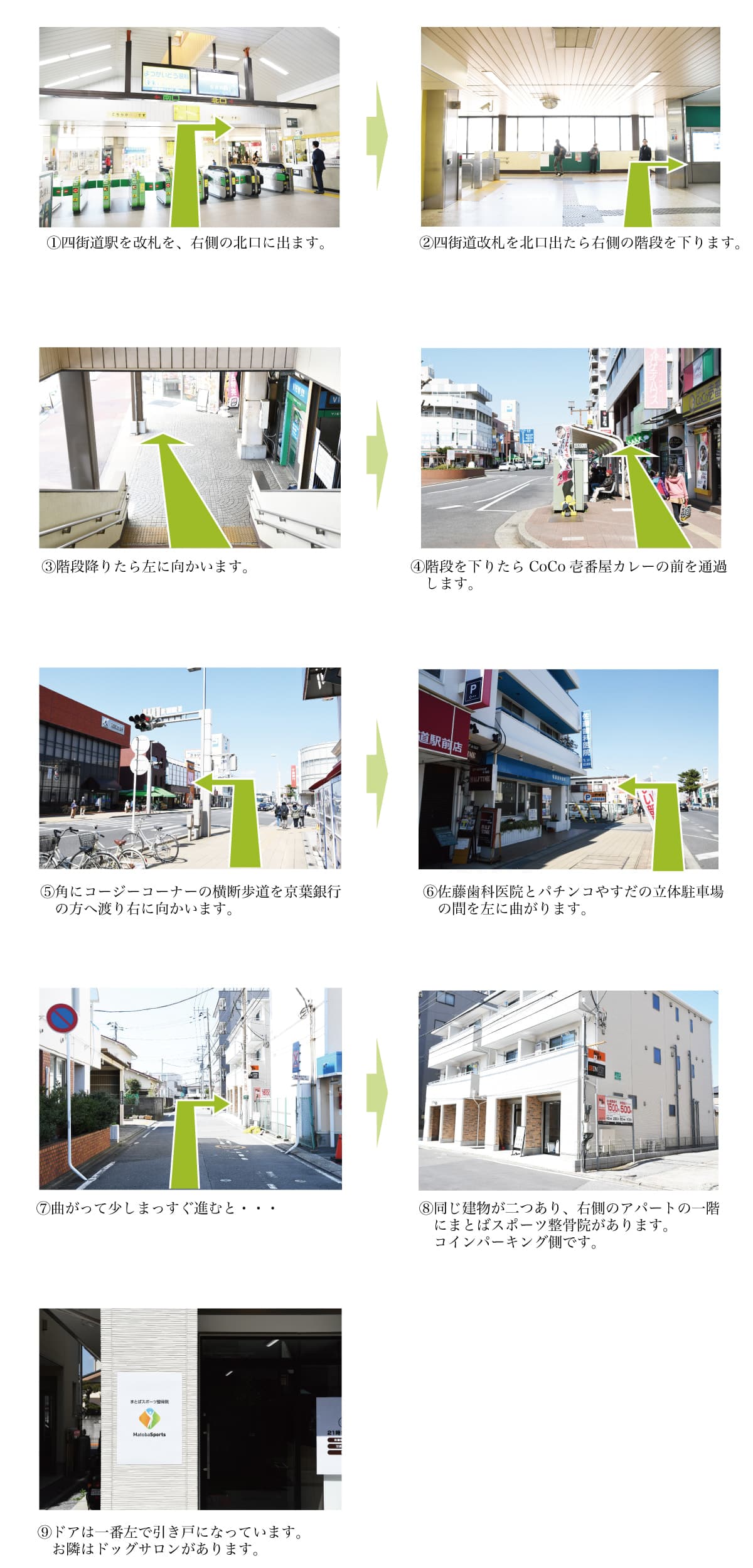 四街道駅からの道のり