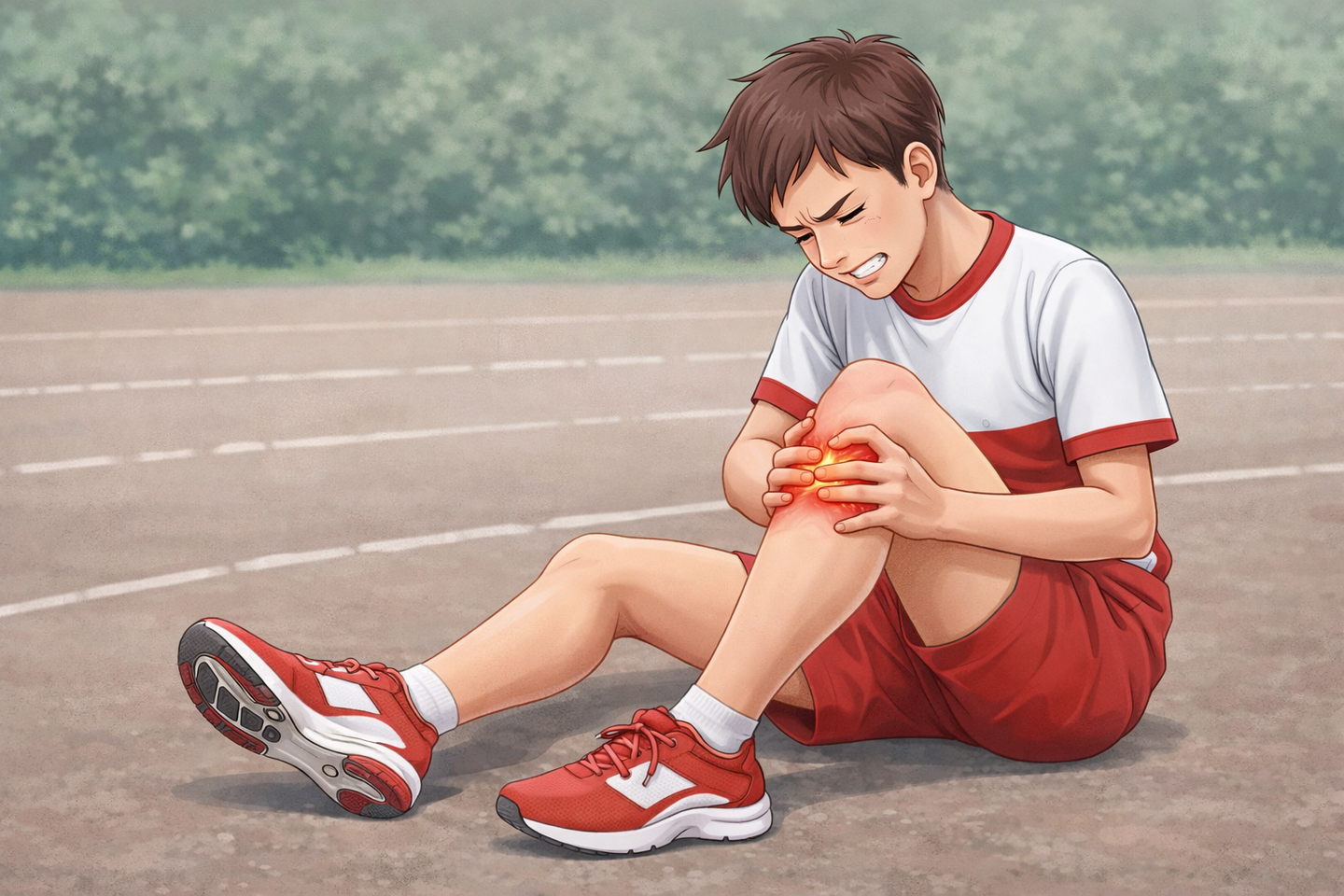 膝が痛い少年
